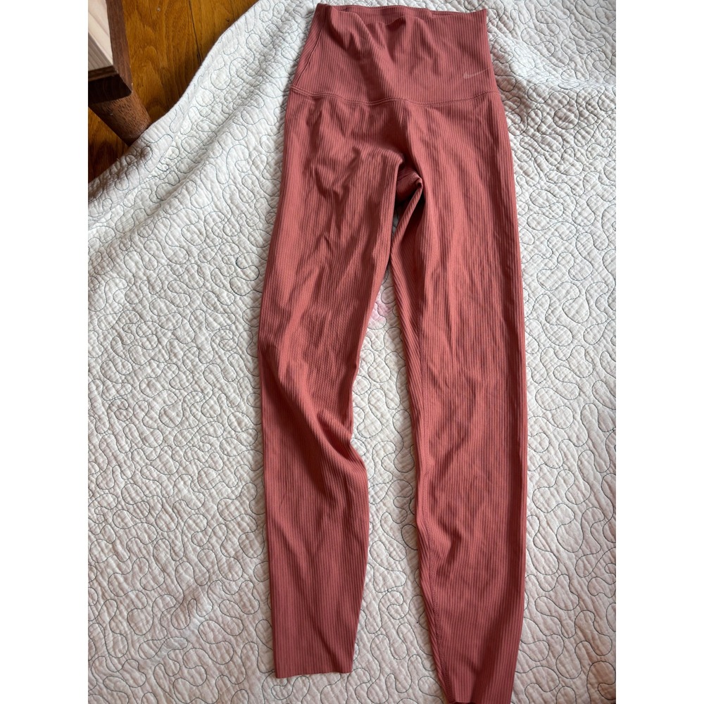 Nike Zenvy Dri-FIT Ribbed High Waisted Leggings Womens XS Rosewood Pink NWOT